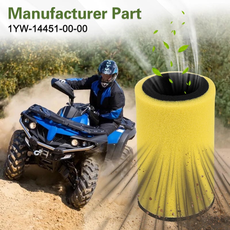 LOCOPOW Air Filter 1YW-14451-00-00 for Yamaha Big Bear 350 Kodiak 400 Timberwolf 250 YFB250 Moto-4 250 350 YFM400 4x4 YFM250 1987-2000 - Image 5